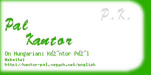 pal kantor business card